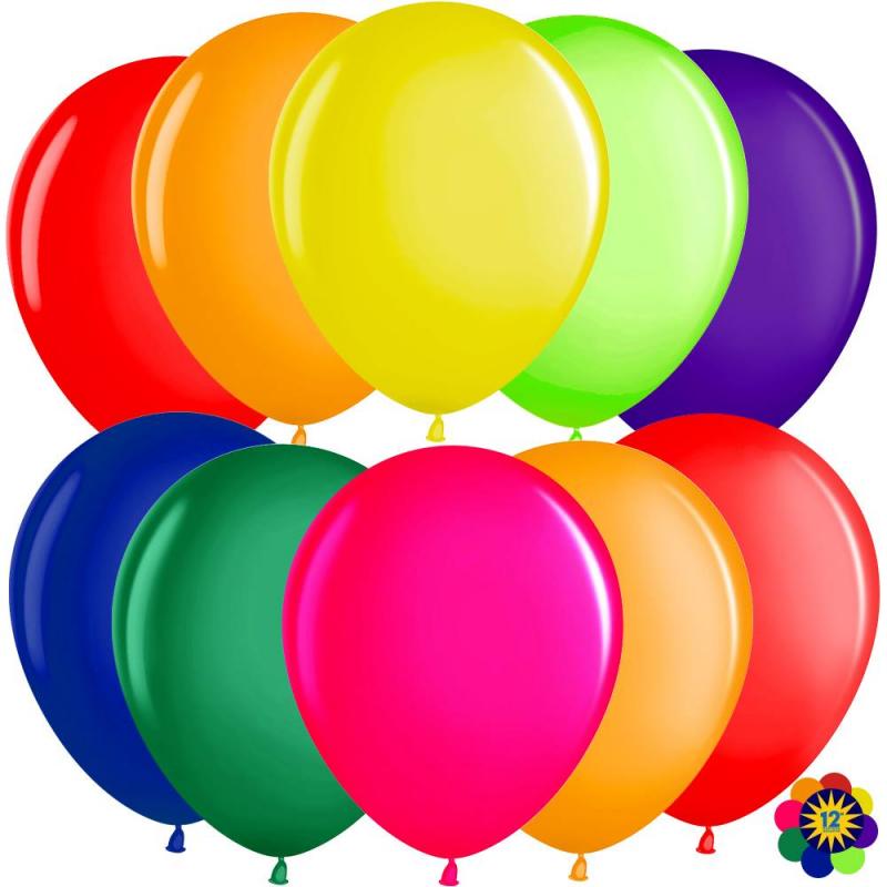 MЛ12"/30см Металлик Ассорти, 100шт