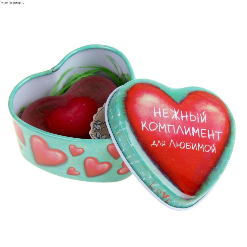 Набор мыльный в шкатулке-сердце "Нежный комплимент"
