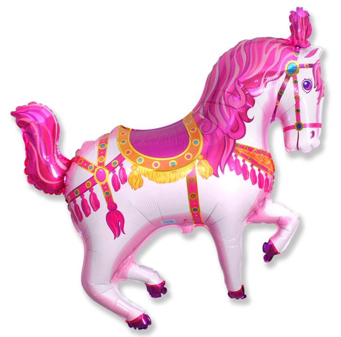F Фигура Лошадь Цирковая Фуксия, 39''/99см