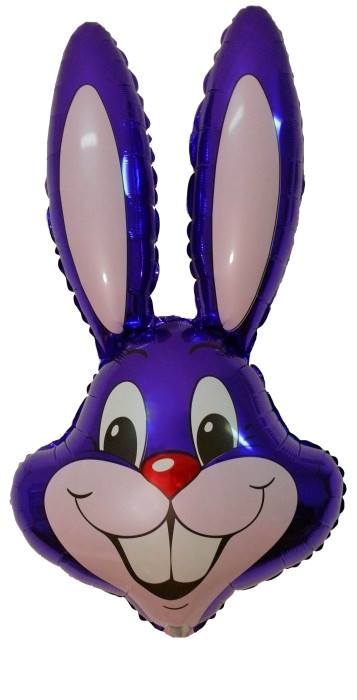 F Фигура Голова Кролик Фиолетовый, 35''/89см