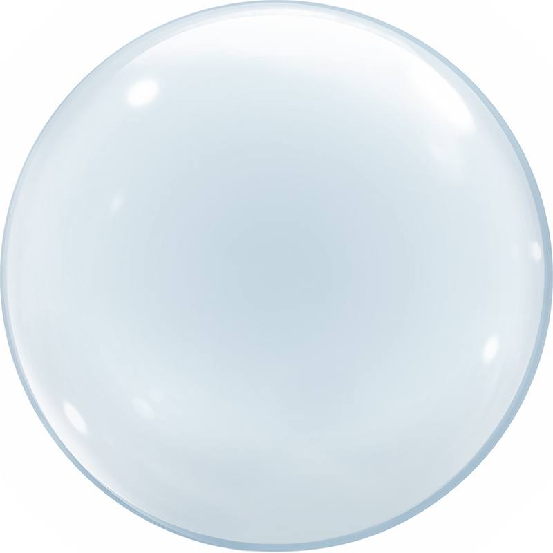 CN 3D СФЕРА Б/РИС, Deco Bubble Прозрачный, 18''/45см (Красная уп.)