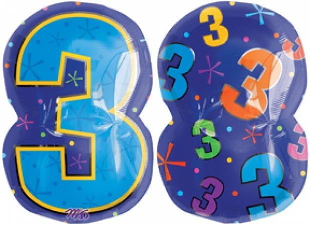 A Цифра "3" Мульти 18"/45 см