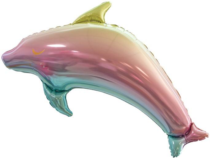 CN Фигура Дельфин, Радужный, Градиент, 39''/99см