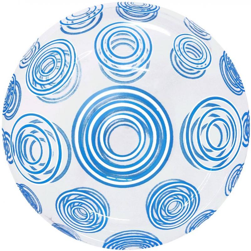 CN 3D СФЕРА С/РИС, Deco Bubble, Круги Голубые, Прозрачный, 20''/51см
