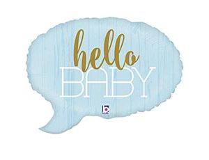 GR Фигура Спич бабл (облако) HELLO BABY, Голубой, 24"/61см