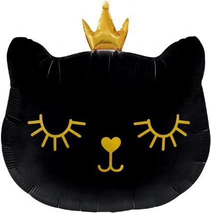 CN Фигура Голова Котенок Принцесса, Черный, 30''/76см/ 1207-4958
