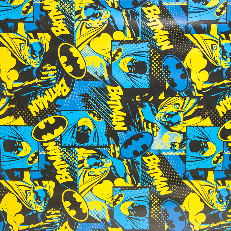 Подарочная бумага "Бэтмен", Синий, 70*100см, 1 лист
