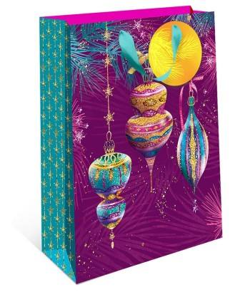 Пакет подарочный "Елочные игрушки", 18*23см