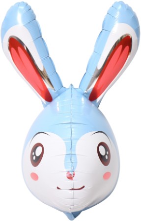 CN Фигура Голова 3D, Заяц, Голубой, 22''/56см