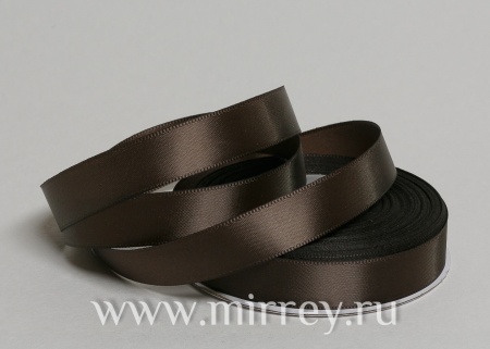 Лента Атлас Оливковый темный 1,5см*22,86м.
