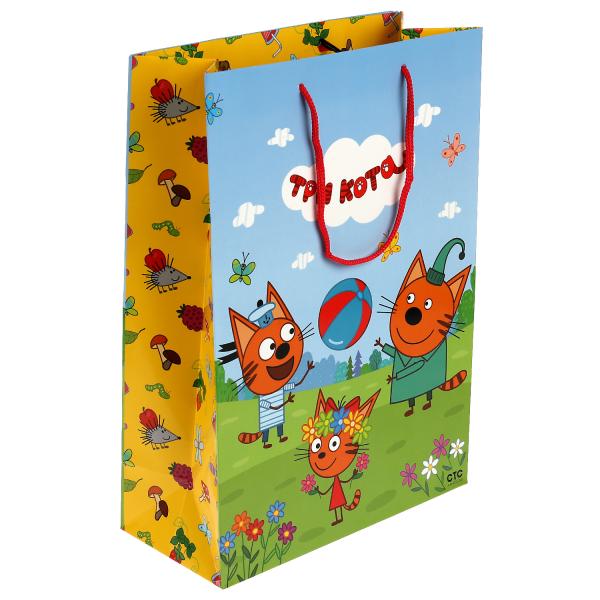 Пакет подарочный "Три Кота, Чудо Праздник", 18*23*10см