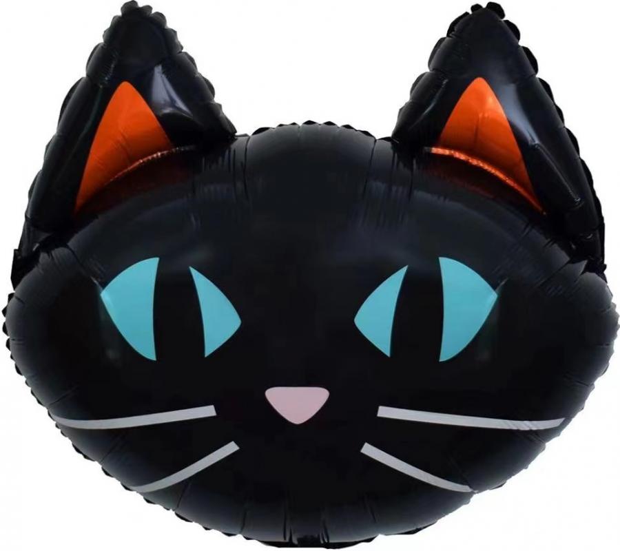 CN Фигура Голова Котенок Голубоглазый, Черный, 26''/66см