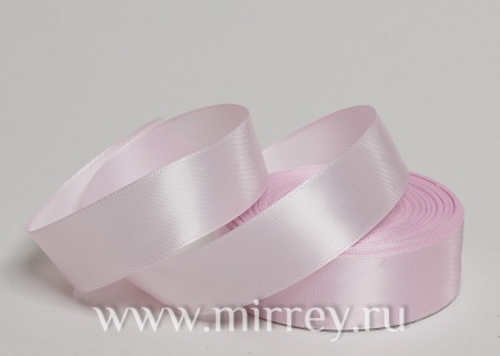 Лента Атлас Розовый ледяной 1,5см*22,86м.