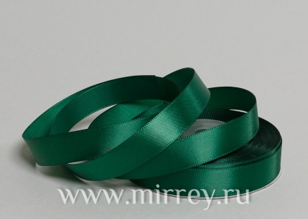 Лента Атлас Зеленый лесной 1,5см*22,86м