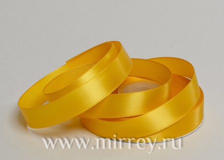 Лента Атлас Желтый нарцисс 1,5см*22,85м.