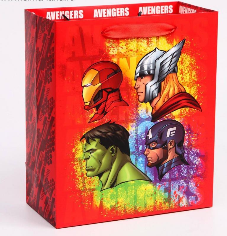 Пакет подарочный "MARVEL", Мстители, 23*27*11,5см