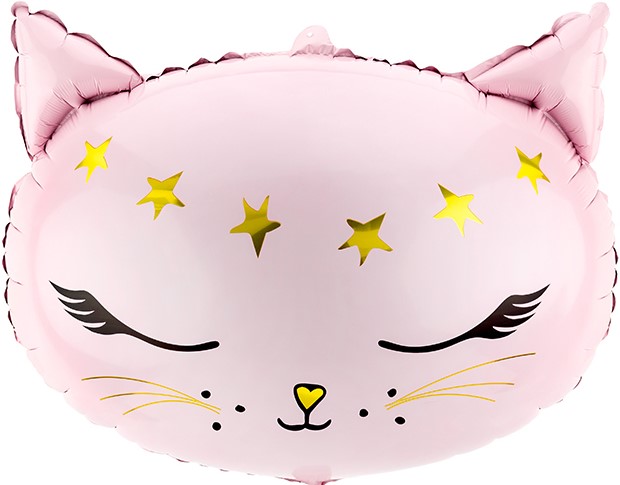 CN Фигура Голова Котенок Волшебный, Розовый, 19"/48см /293