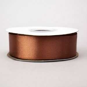 Лента Атлас Коричневый-светлый 2,5см*22,85м.