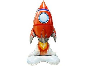 CN Фигура на подставке Ракета красная (под воздух), 50"/127см