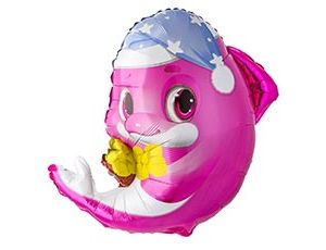 CN Фигура Дельфин Малыш Розовый, 24''/61см