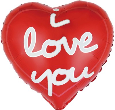 CN 18"/45см Сердце ILY, Я Люблю Тебя, Красный