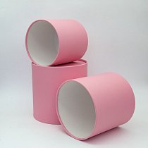 Коробка Цилиндр без крышки Розовый, 18*18*18см.