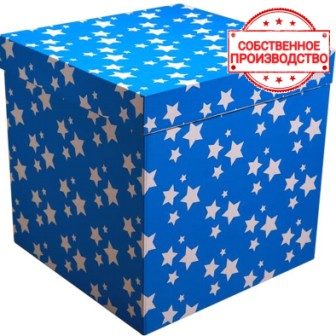 Крышка для коробки Синяя со звездами, 70*70*70 см