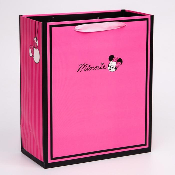 Пакет подарочный "Minnie Минни Маус", Розовый, 23*27*11,5см