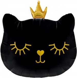 CN Фигура Мини Котенок Принцесса, Черный (11''/28 см) 