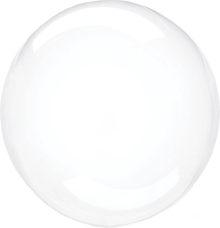 CN 3D СФЕРА Б/РИС, Deco Bubble Прозрачный, 36''/91см, 1шт (синяя уп.)