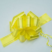 Бант шар 5см "Золотая полоса", Желтый