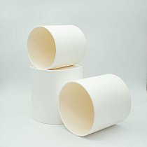 Набор коробок Цилиндр без крышки 3в1 Белый, 14*14/16*16/18*18см