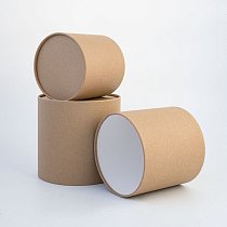 Коробка Цилиндр без крышки Крафт, 14*14*14см