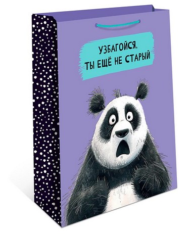 Пакет подарочный "Узбагойся. Ты еще не старый", 22*18*10см