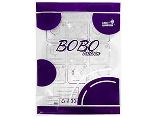 CN 3D СФЕРА Б/РИС, Deco Bubble Прозрачный, 11''/27см (фиол. уп.) 1шт.