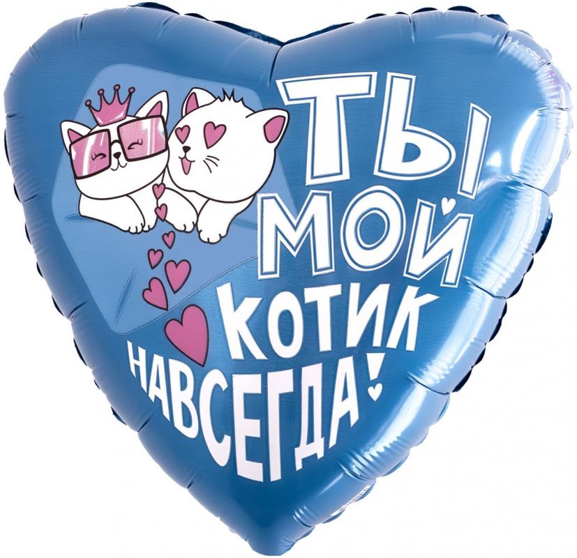 AG19"/48см Сердце Ты - мой котик навсегда