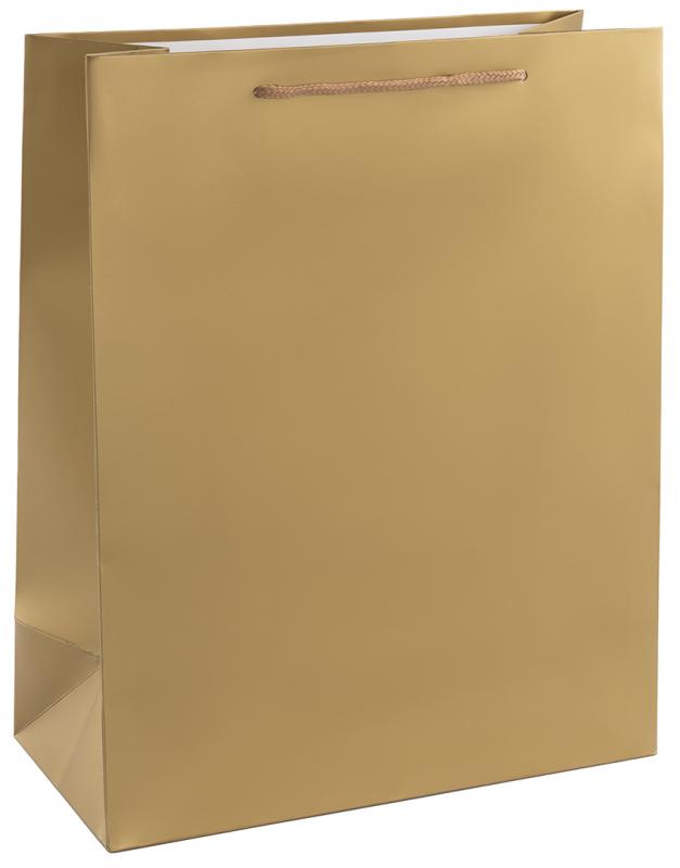 Пакет подарочный Классика, Золото, 23*18*10 см,