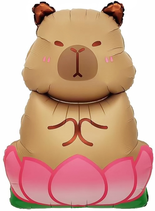 CN Фигура Капибара в лотосе, 1 шт. 34''/86 см