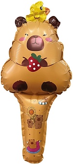 CN Фигура Шар с клапаном (20''/51 см) Мини Капибара с ягодкой 