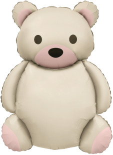CN Фигура Мишка, Кремовый, Сатин, 35"/89см