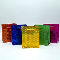Пакет подарочный "Голография", 12*15*6см