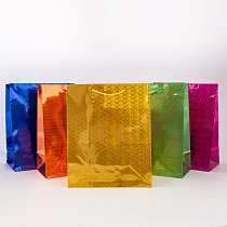 Пакет подарочный "Голография", 26х32х13см