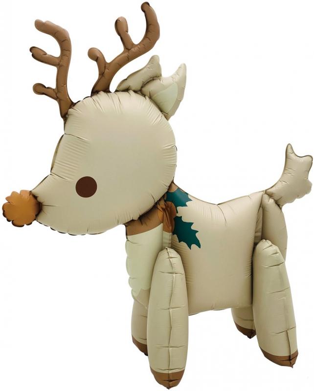 CN Фигура 3D Новогодний олененок, Сатин 26''/66 см