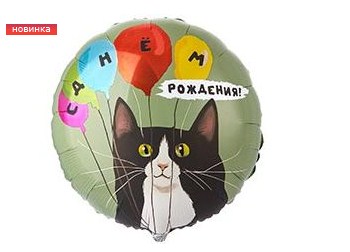 CN 18"/45см Круг СДР Кот и воздушные шары
