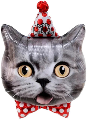 CN Фигура Голова Котенок в колпачке, 29''/74 см