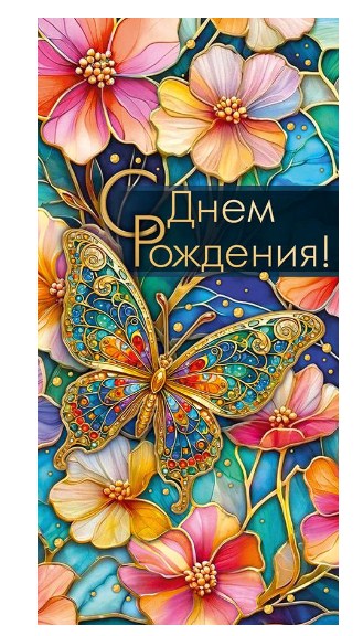 Конверт для денег "СДР" Золотая бабочка