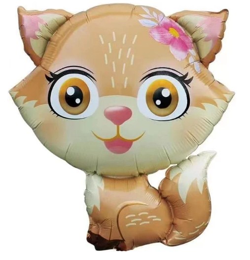 CN Фигура Лисенок с цветком, 27''/69см